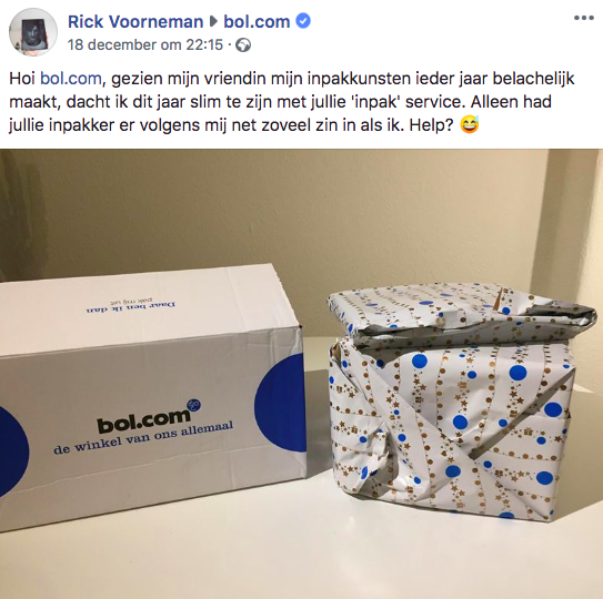 fossiel straf wenkbrauw Het pakt nog steeds een beetje verkeerd uit met het inpakken bij bol.com