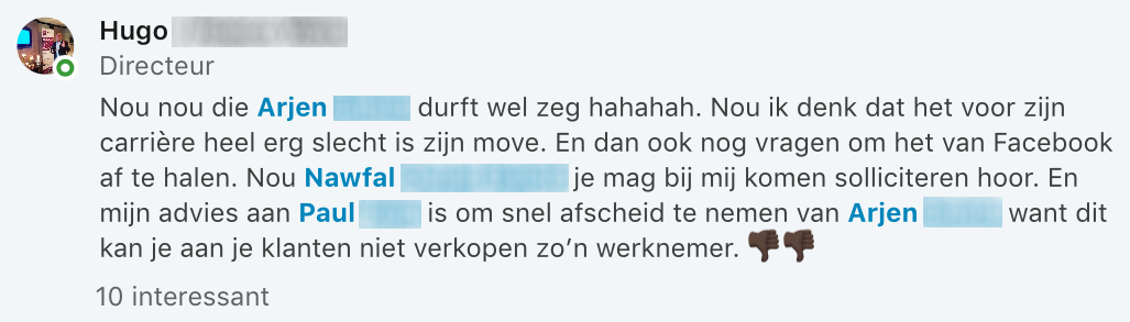 Afwijzingsmail