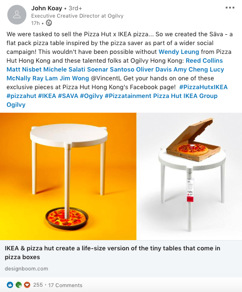 Spiksplinternieuw IKEA gaat met Pizzahut om tafel(tje) voor ronduit bijzondere FW-01
