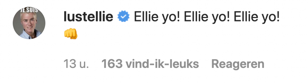 Ellie Lust in de comments