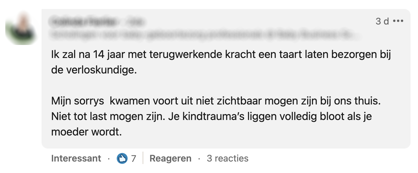 verontschuldigingen tijdens bevalling
