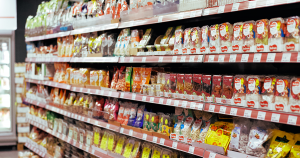 achtergrond supermarkt