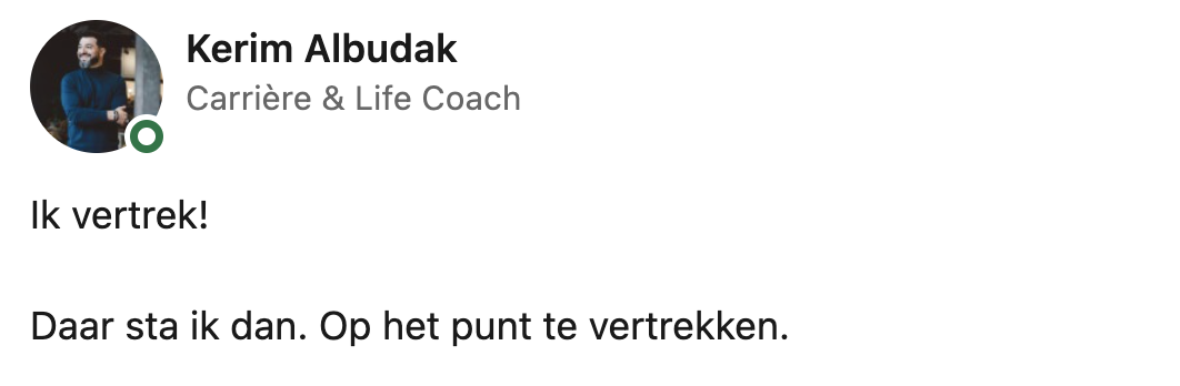 Kerim zegt alles op voor meer vrijheid