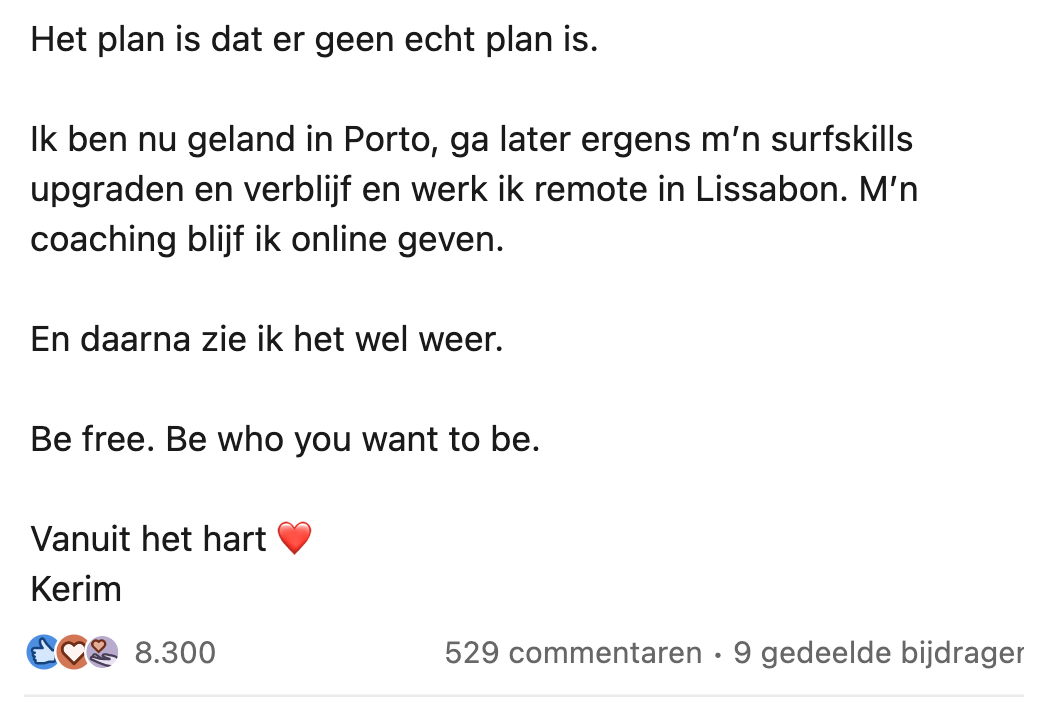 Kerim zegt alles op voor meer vrijheid