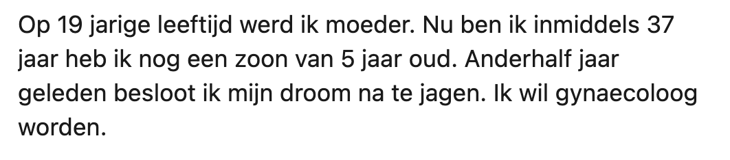 37 jaar en toch nog geneeskunde studeren