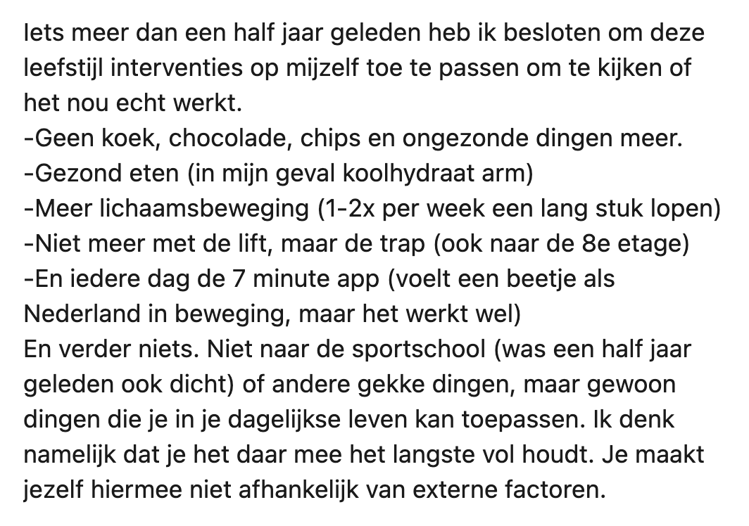 Michiel viel 40 kilo af zonder naar de sportschool te gaan een deelt zijn geheim