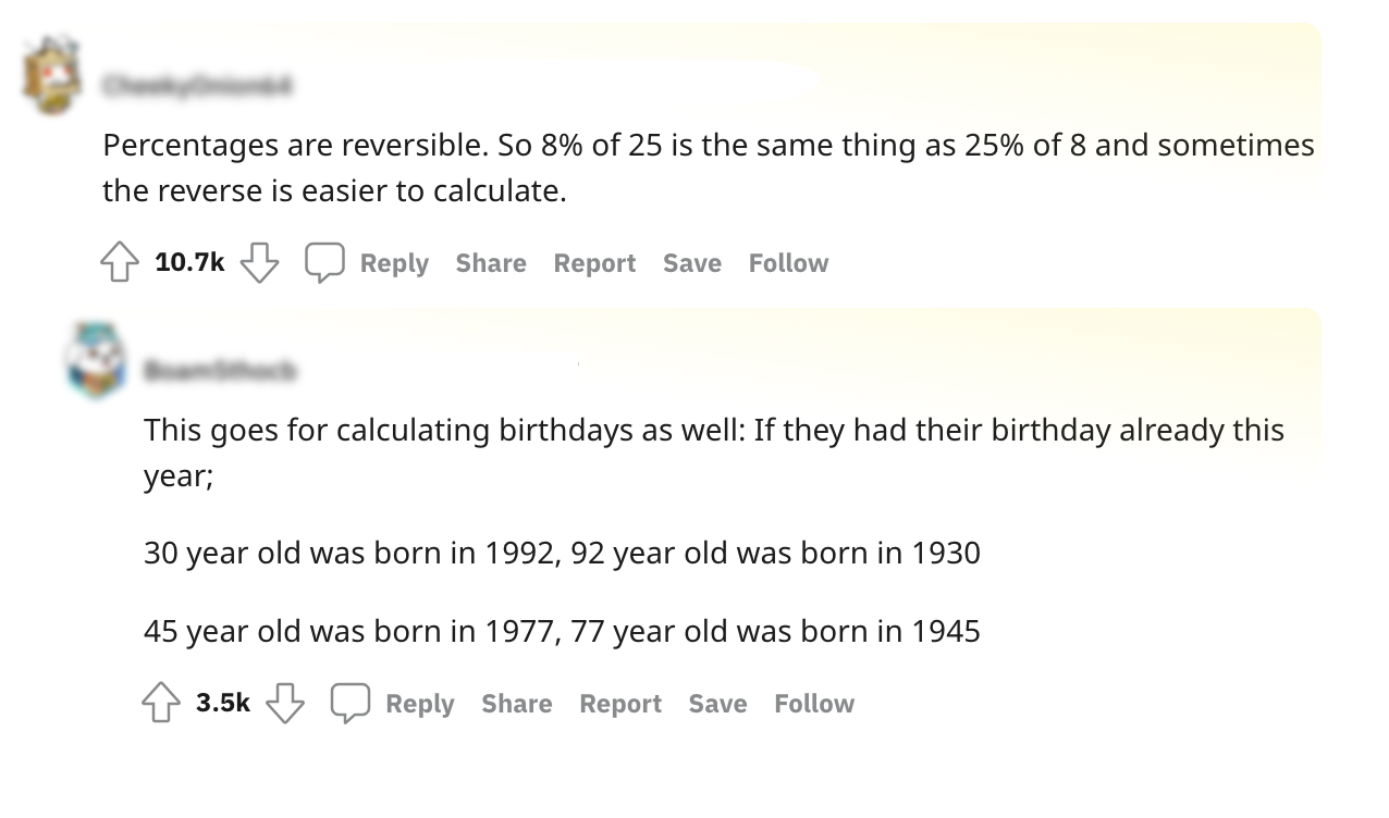 Feitjes percentages