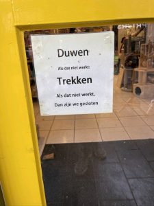 duwen trekken bord