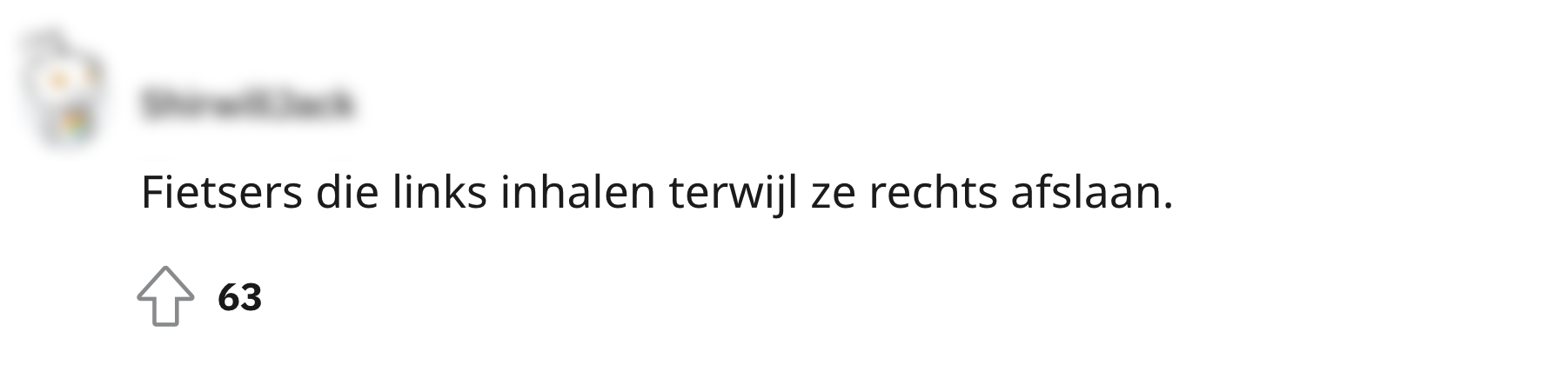 a fietsers inhalen