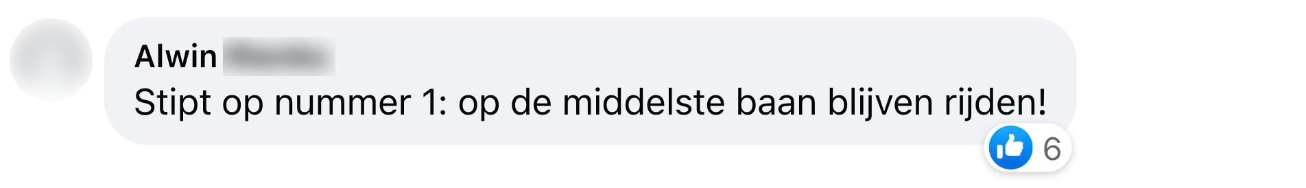 a middelste baan verkeer