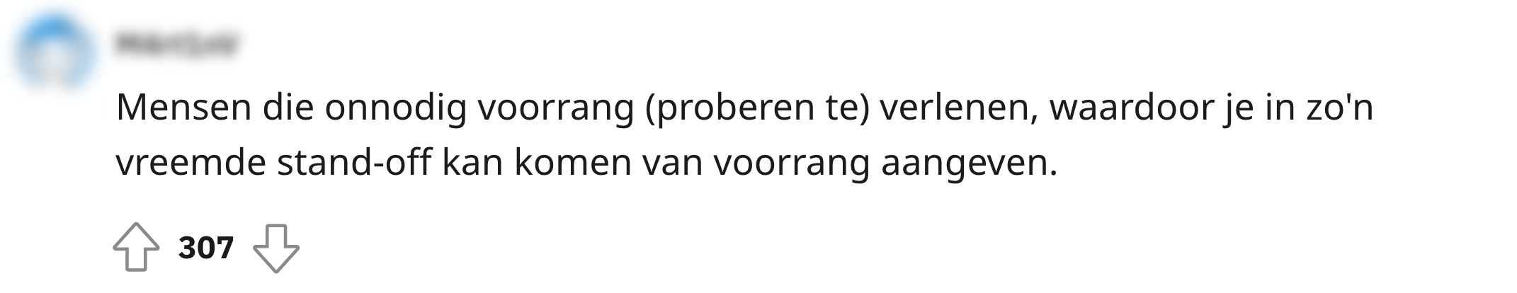 a onnodig voorrang verkeer