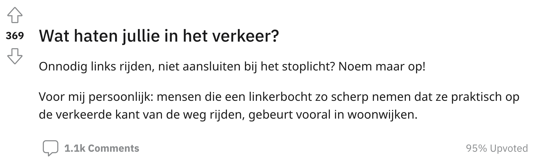 a reddit verkeer