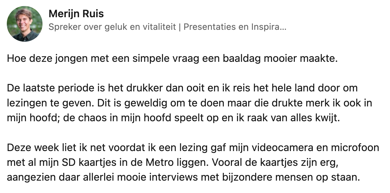 a eerste