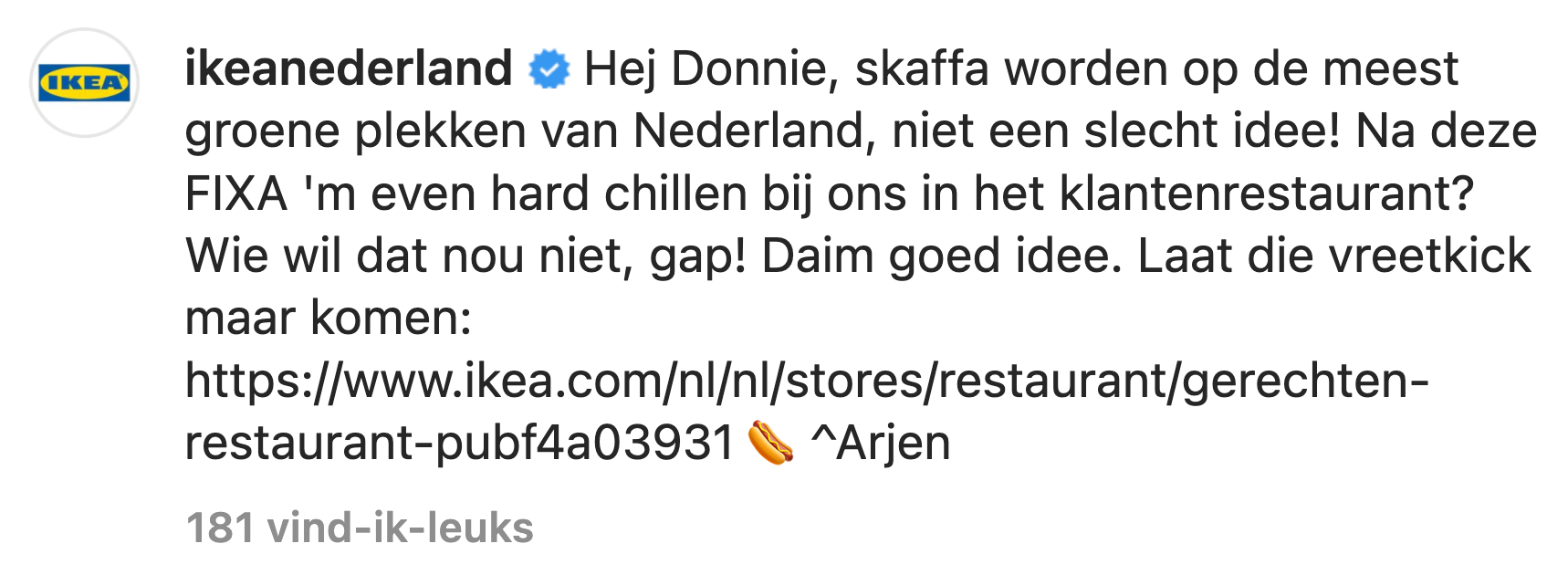 a ikea reactie
