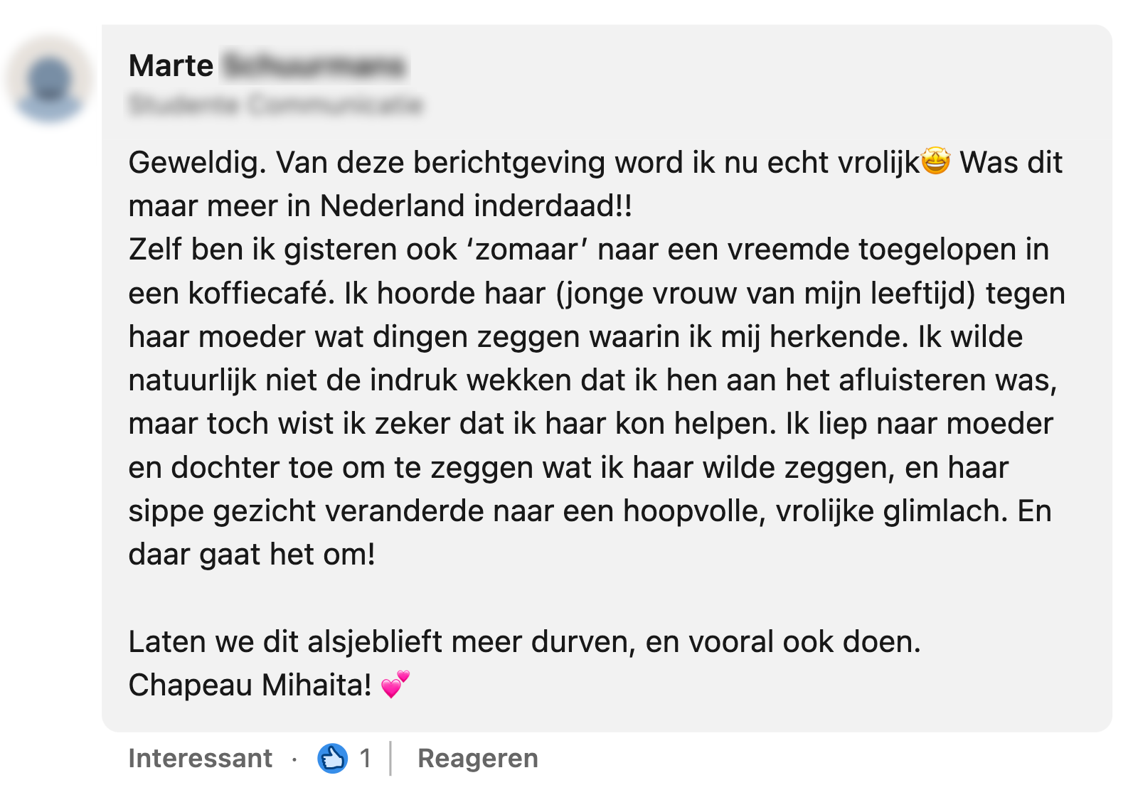 a zelfde ervaring