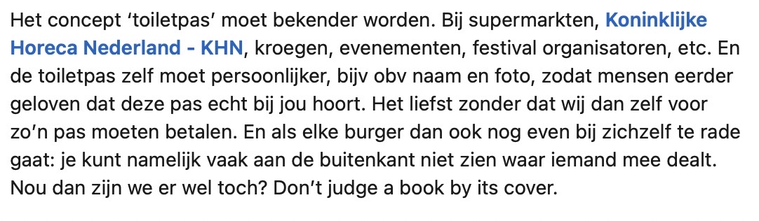 Toiletpas bekend