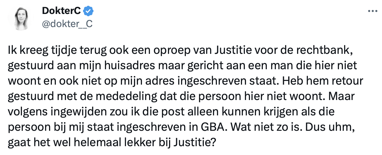 justitie Schiphol OM brief