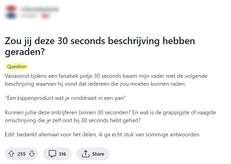 Met deze Nederlanders wil je niet (of wel) in het team tijdens 30 Seconds