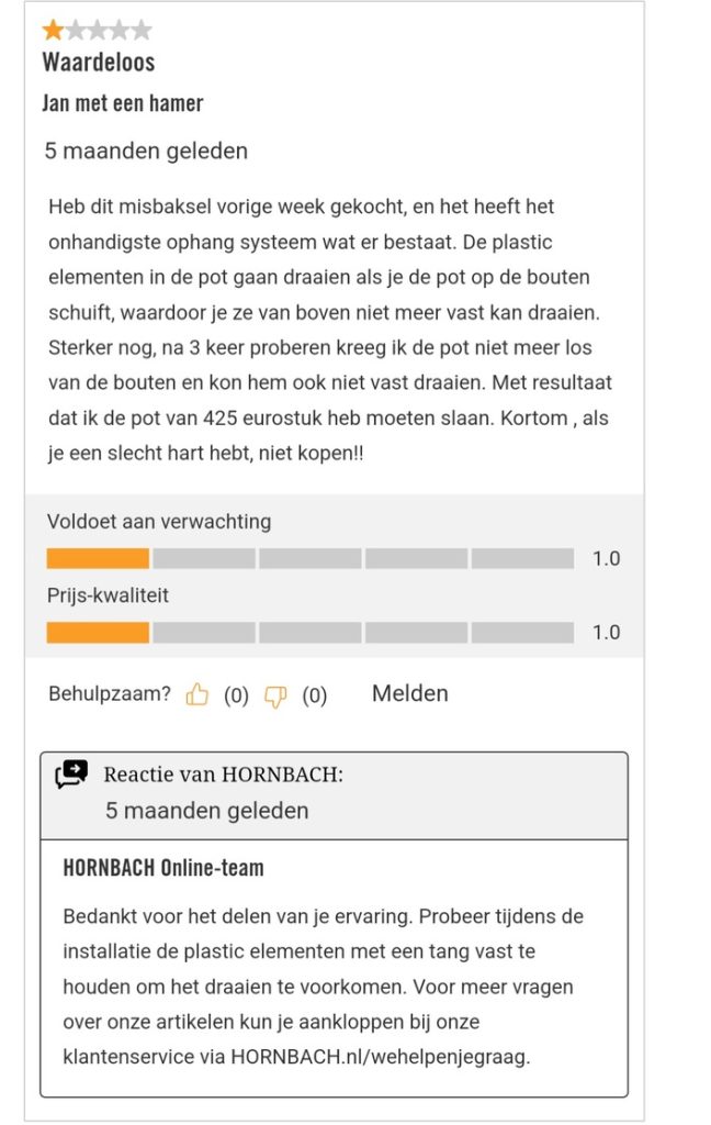 Hornbach review