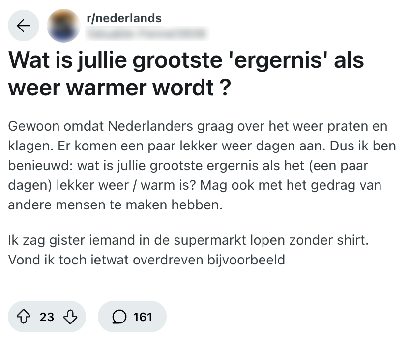 warm weer