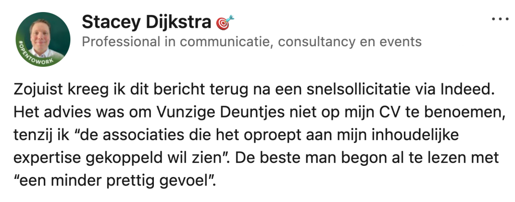 sollicitatie reactie recruiter