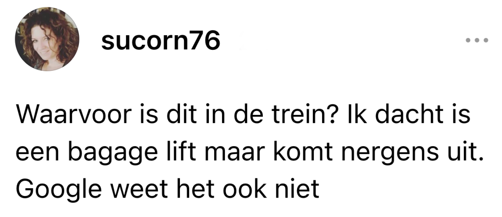 trein NS bagage mysterieus