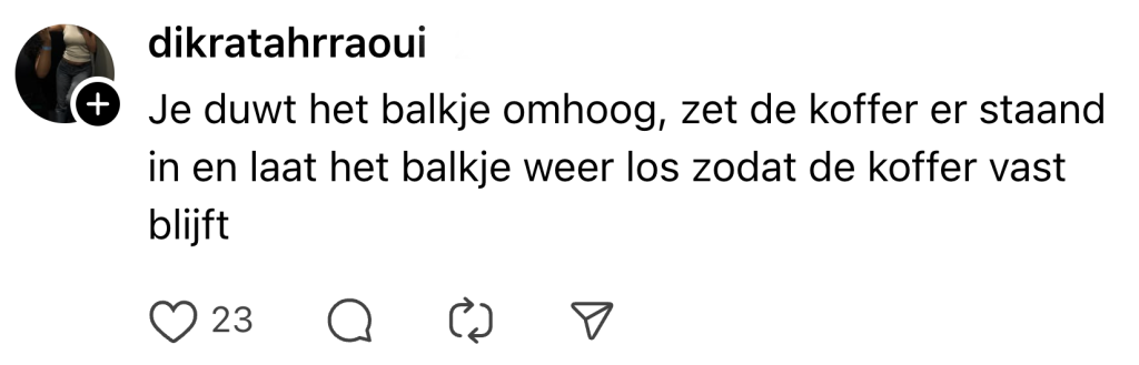 trein NS bagage mysterieus