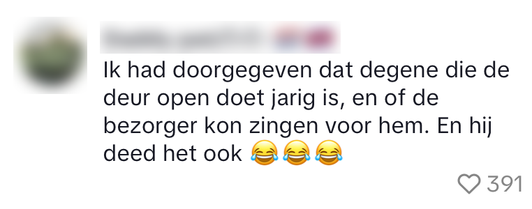 Thuisbezorgd verzoek