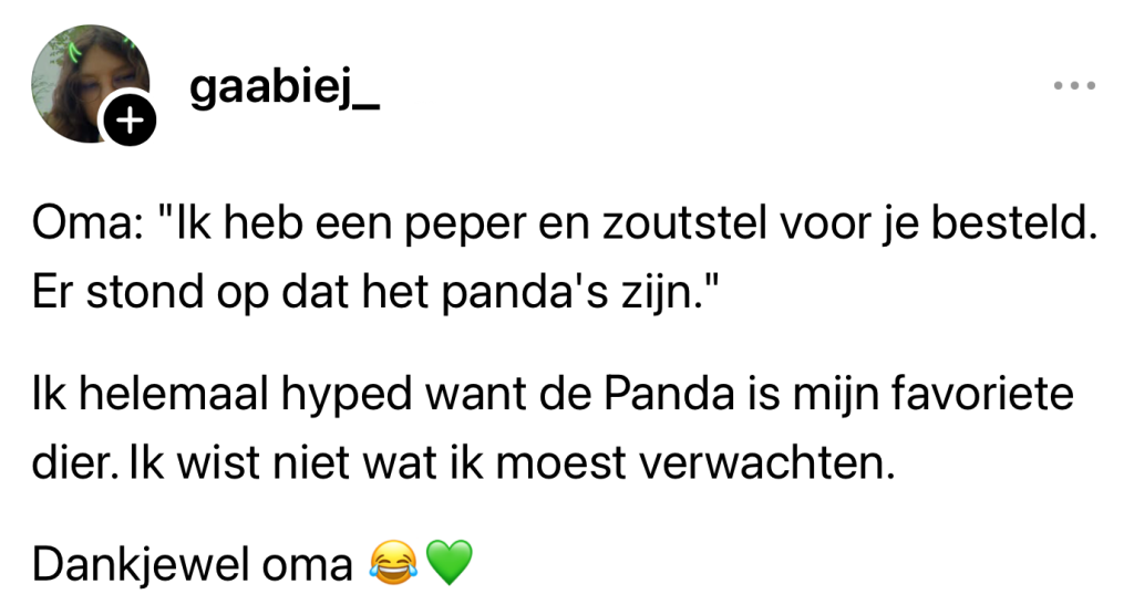 peper en zoutstel opvallend kleinkind oma