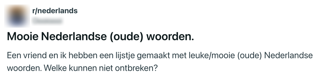 Nederlandse woorden