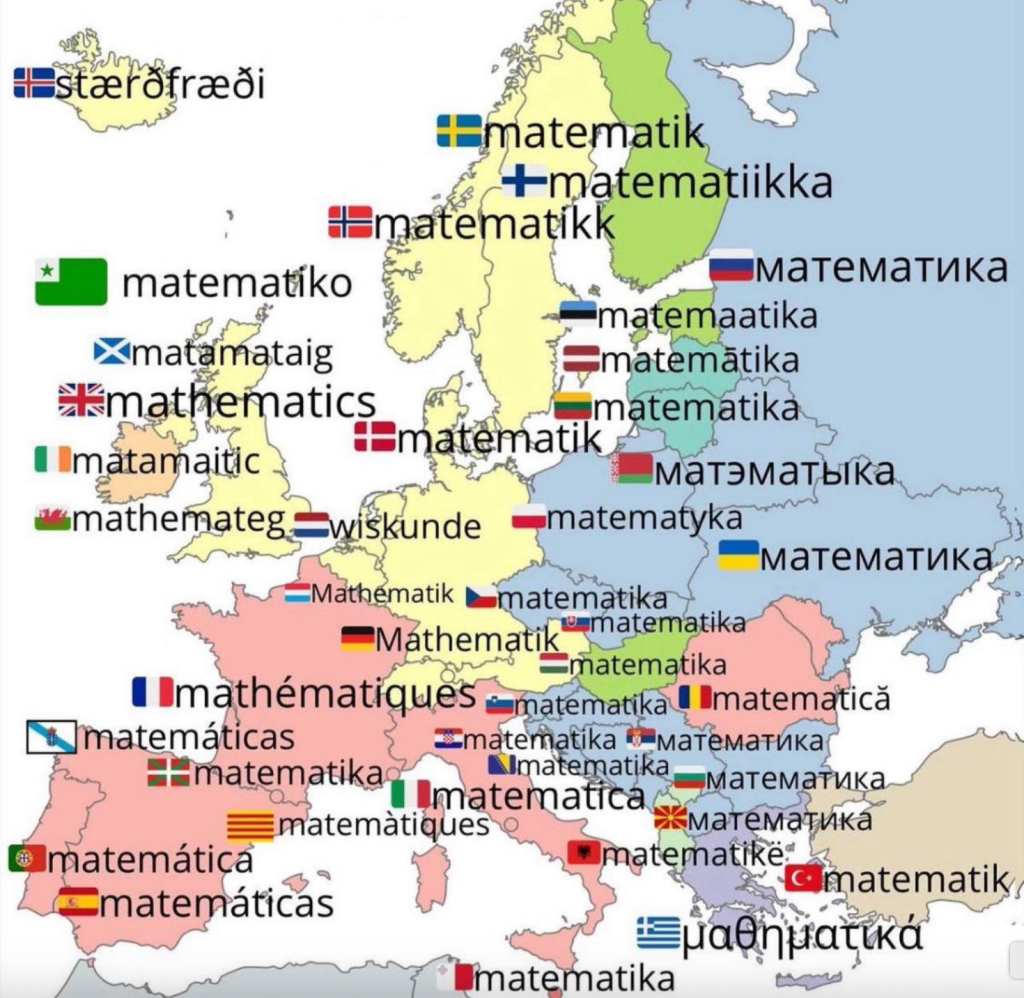 kaart europa Nederlands woord