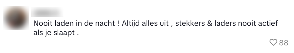 powerbank ontploft bewoner 