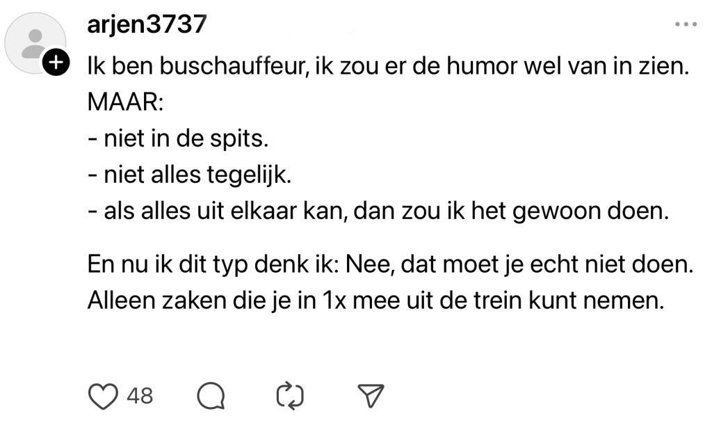 NS bizar plan verhuizing trein openbaar vervoer