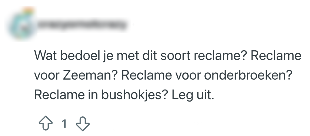 Zeeman reclame reclameposter gedurfd ondergoed