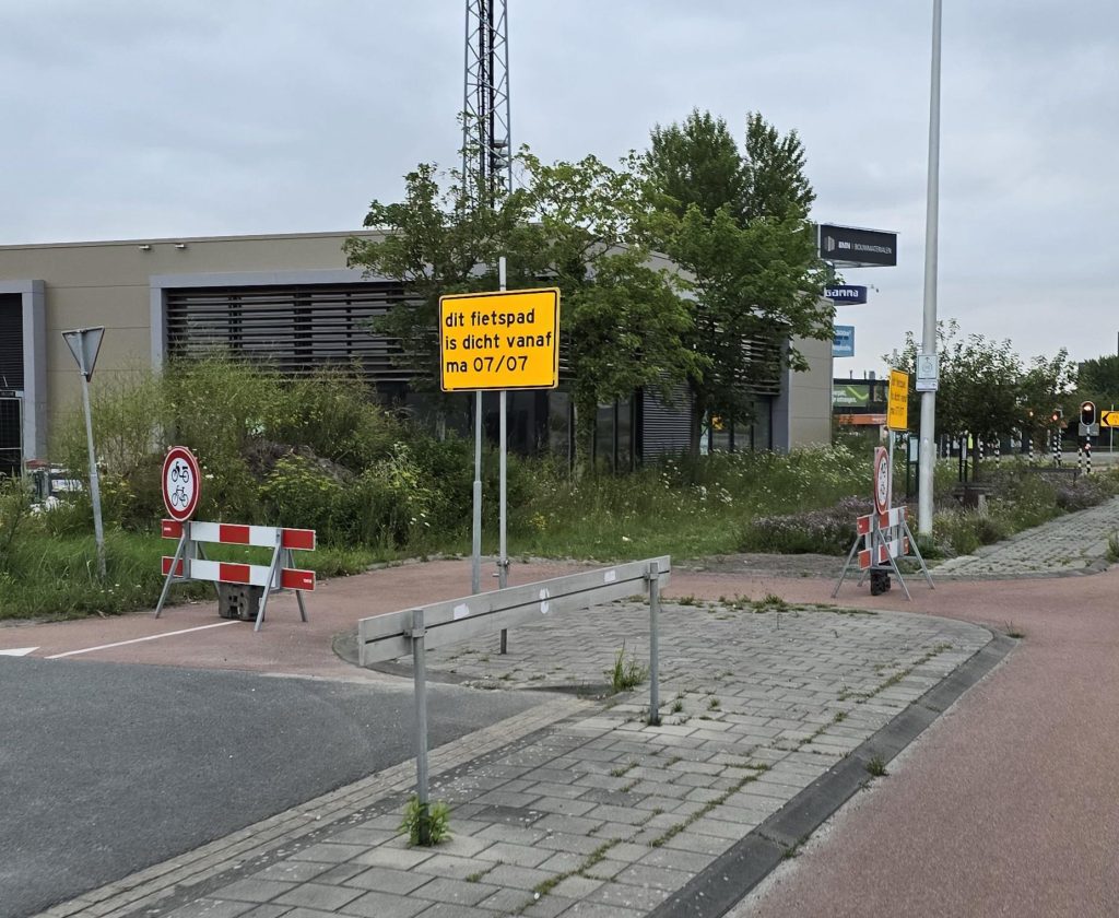 wegafzetting wegafsluiting leeuwarden