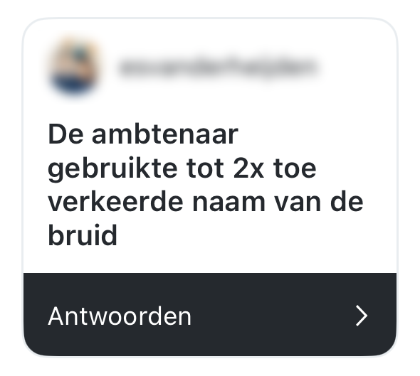 ambtenaar verkeerde naam