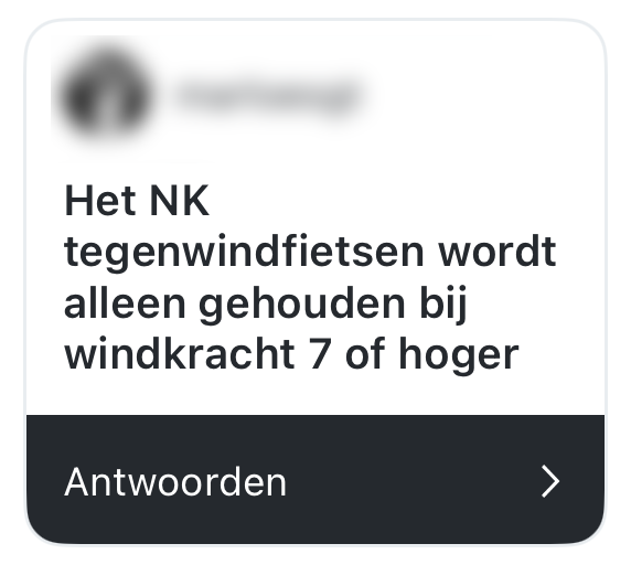 nk tegenwindfietsen