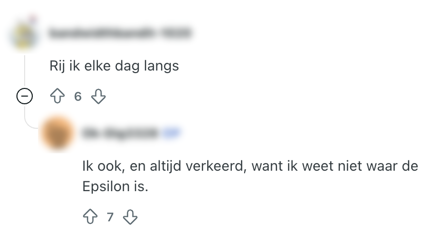 iemand die elke dag langs dit bord rijdt