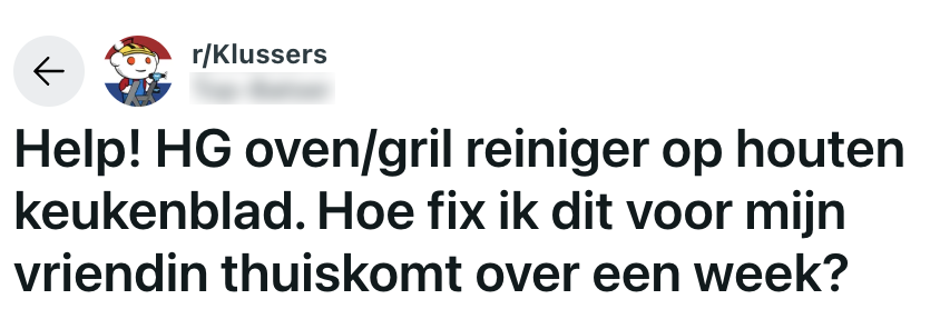 keukenblad met reiniger