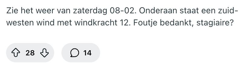 rare weersvoorspelling