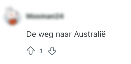 de weg naar australië
