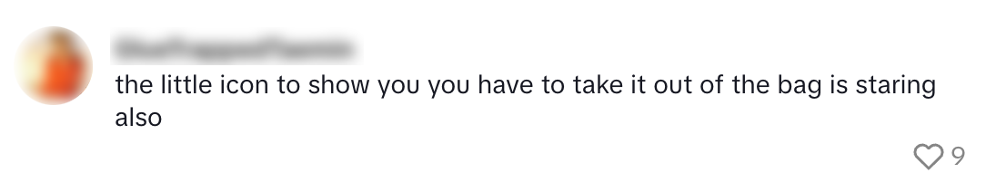 waarschuwing brood uitpakken