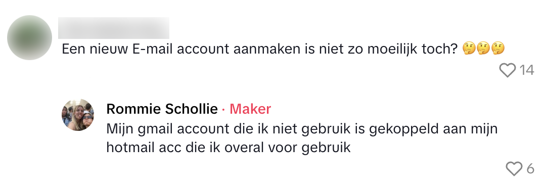 waarom geen nieuw account
