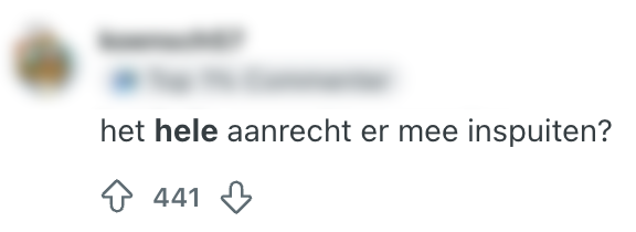 hele aanrecht inspuiten