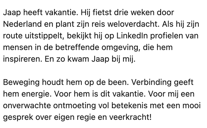 jaap vakantie ontmoeting