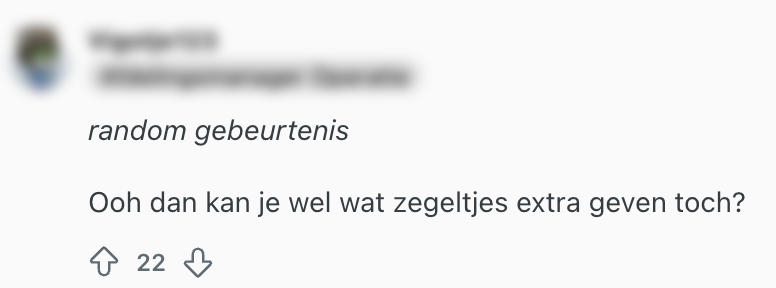gebeurtenis zegeltje