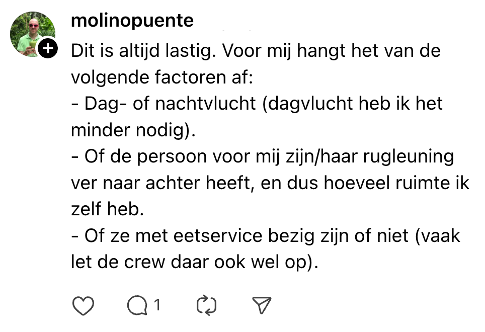 Vliegtuigstoel