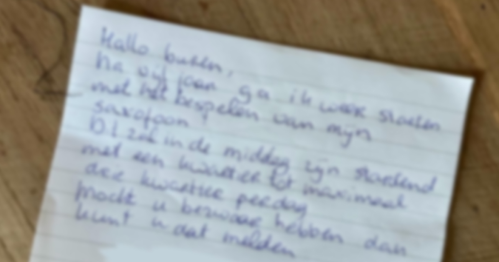 briefje buren brievenbus