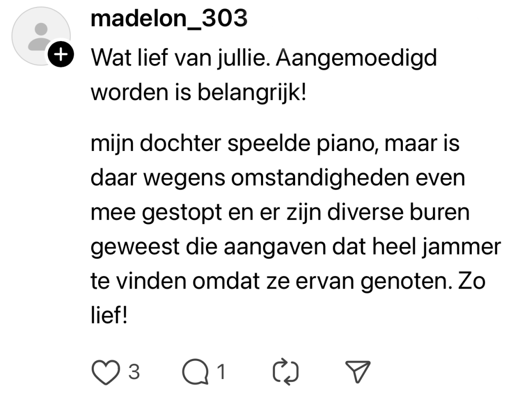 bewoner briefje 