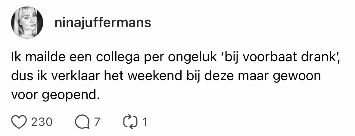 bij voorbaat drank